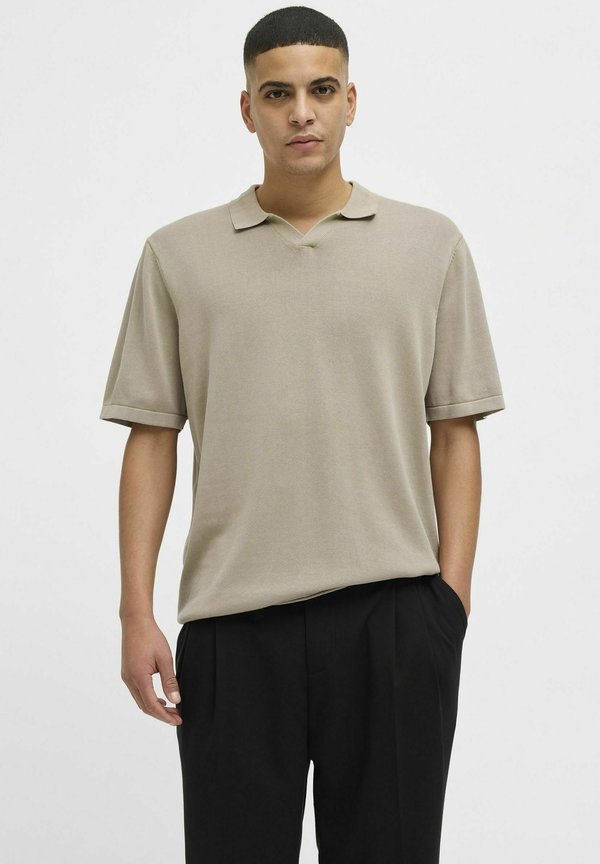 Jack & Jones Knitted Plain Knitted - Polo shirt - crockery