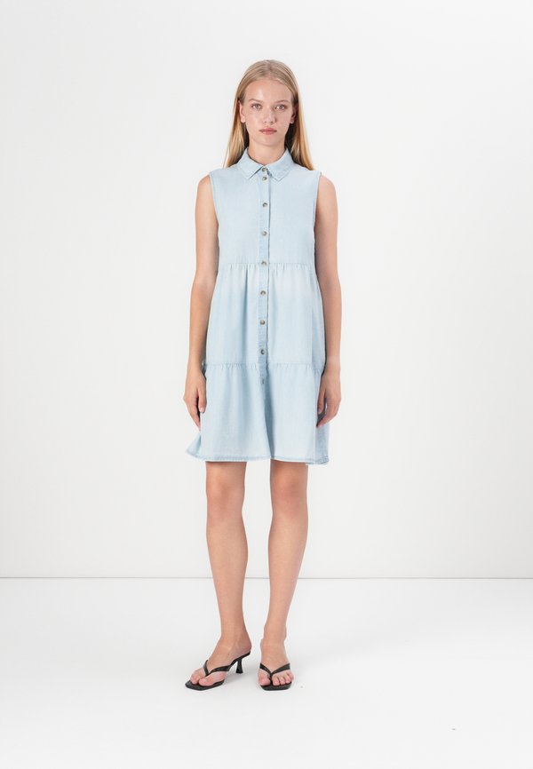 ONLY Denim ONLBEA Short - Denim dress - light blue denim
