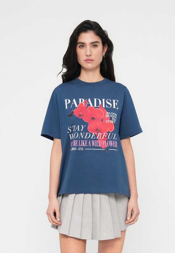 Vero Moda VMURENA - Print T-shirt - dark denim