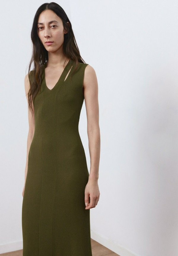 Mango Jumper dress - khaki