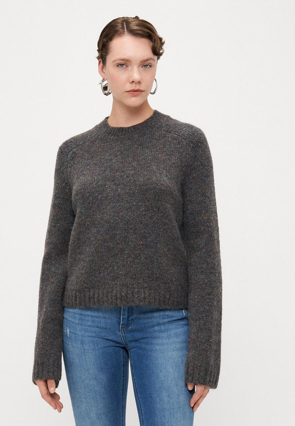 Vero Moda Tall VMINGRID O NECK  - Jumper - dark grey melange