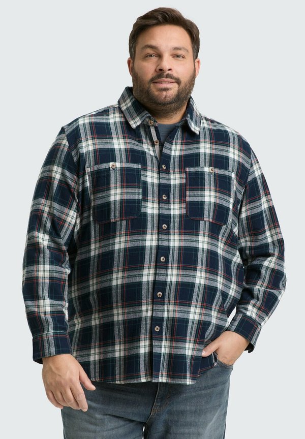 TOM TAILOR PLUS SIZE COMFORT FIT MIT KAROMUSTER - Shirt - navy/multicolor check