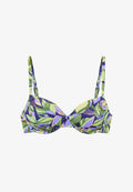 s.Oliver Bikini top - grün-blau bedruckt