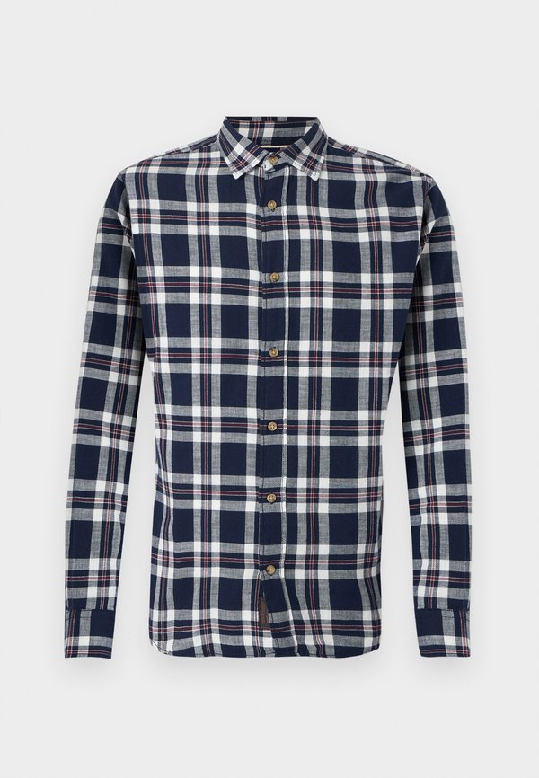 Jack & Jones JJEDOVER CHECK SHIRT - Shirt - navy blazer