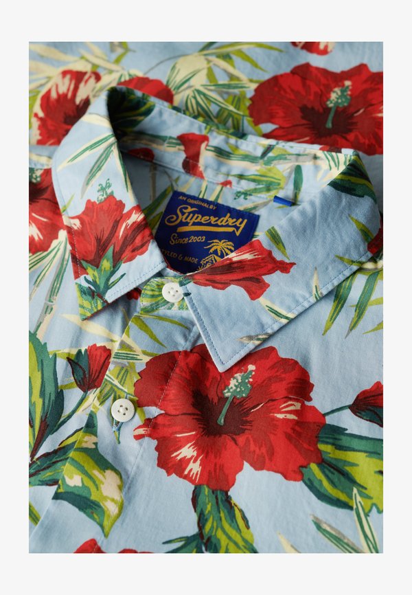 Superdry & Co HAWAIIAN PRINTED - Shirt - hawaiian blue