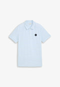 TOM TAILOR PIQUÉ POLOSHIRT MIT FEINEN STREIFEN - Polo shirt - light blue spacedye pique