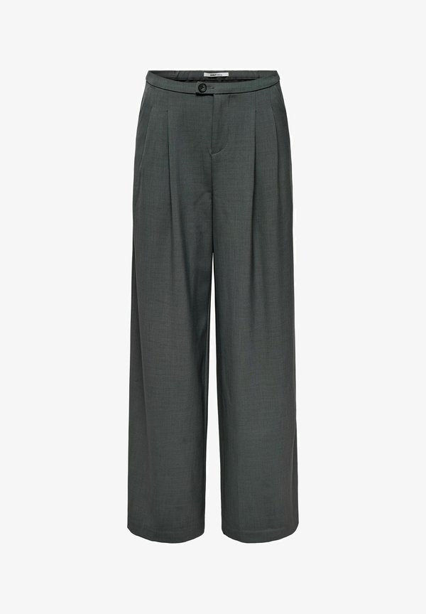ONLY Tailored ONLSVEA Wide Leg Fit - Trousers - dark grey melange