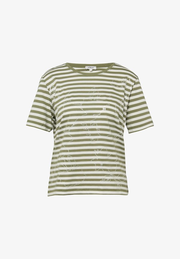 s.Oliver Print T-shirt - olivgrün