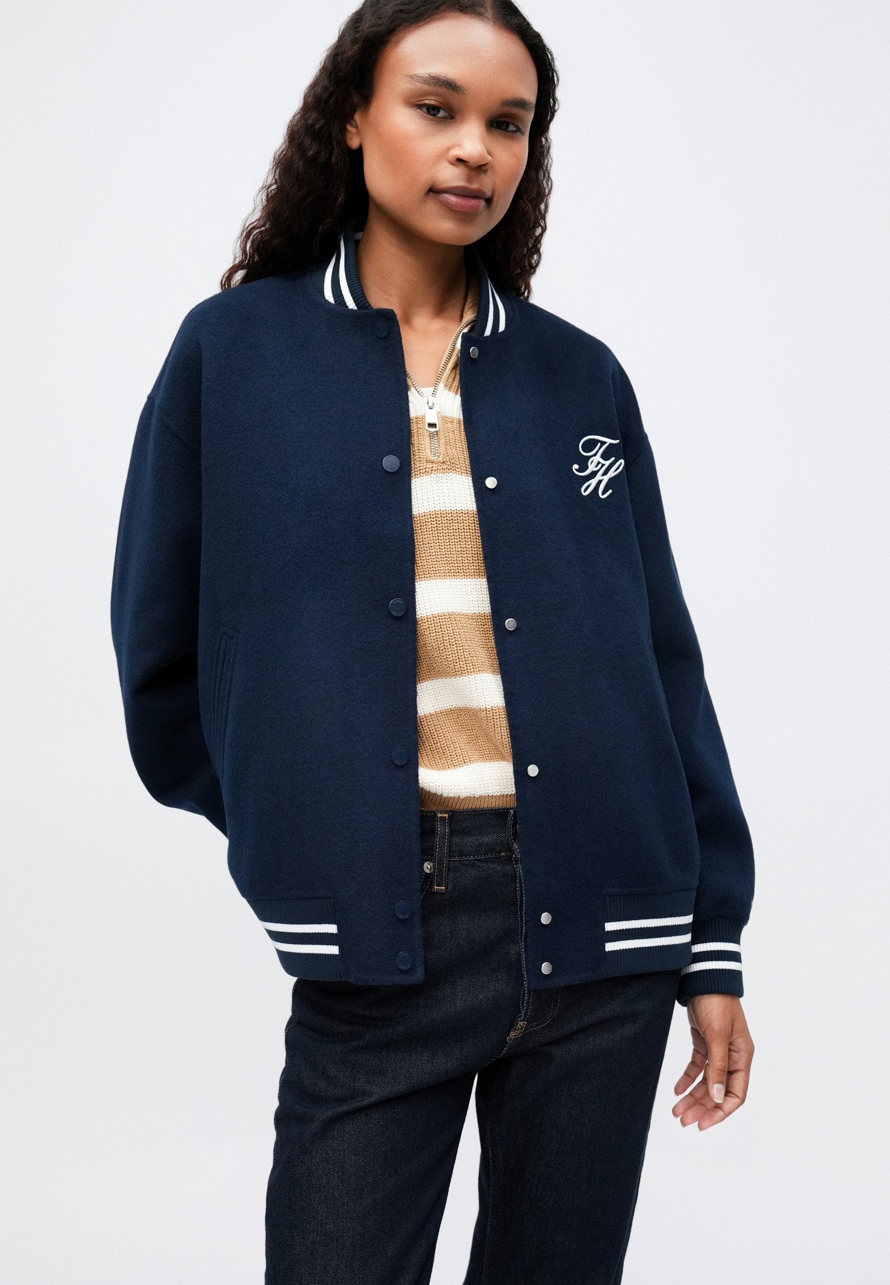 DOUBLE-FACED WOOL BLEND BOMBER JACKET Media 5