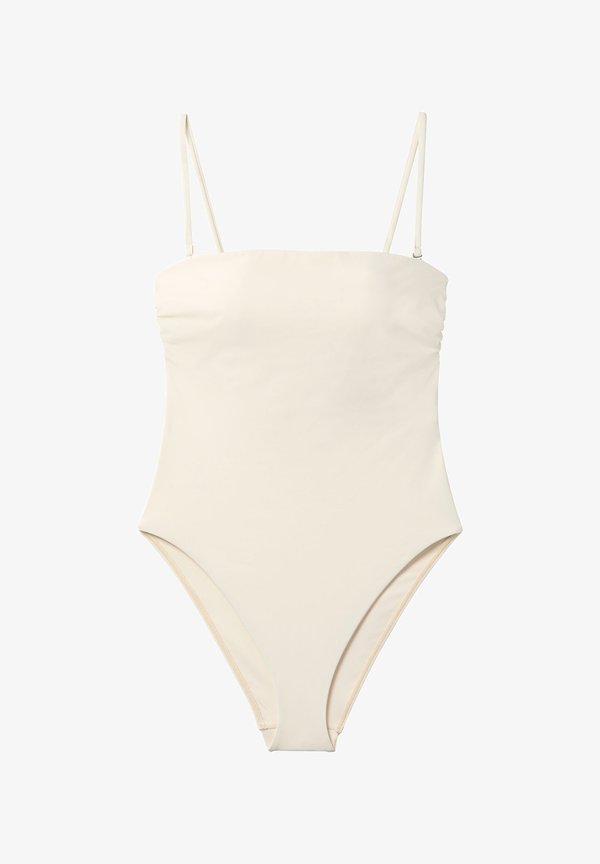 Calvin Klein Swimwear STRAPLESS ONE PIECE - ESSENTIALS - Swimsuit - antique white
