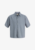 Jack & Jones JORMONTAUK WAVY TEXTURE SHIRT SS SN - Shirt - flint stone