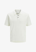 Jack & Jones JJCOOPER STRICK-POLOHEMD STRUKTUR NORMAL FIT - Polo shirt - White