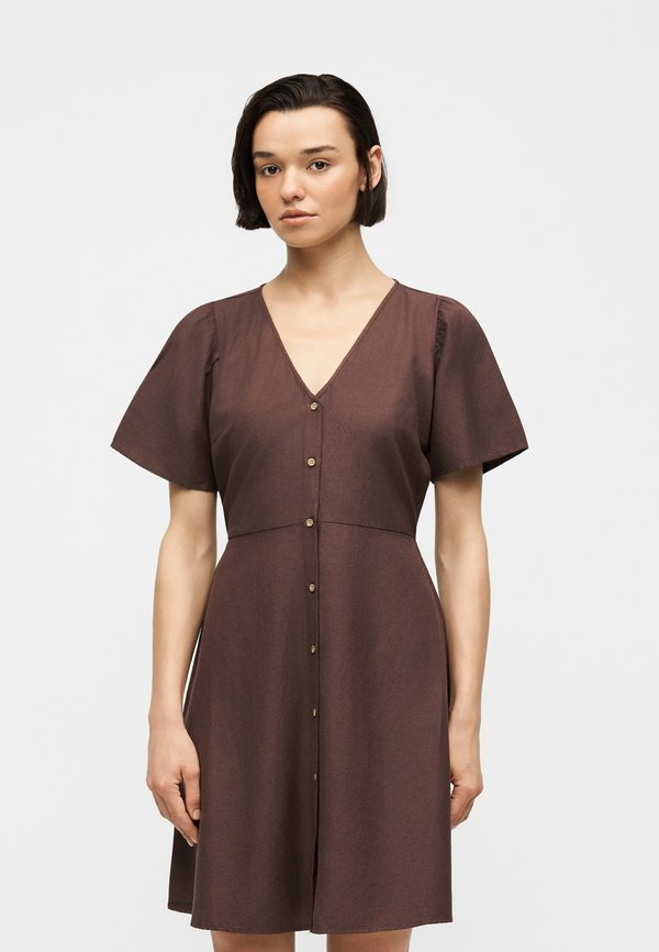ONLY ONLVITA Short - Shirt dress - brown
