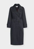 Tommy Hilfiger LINEN STRIPE NAUTICAL TRENCH  - Trenchcoat - pin stripe navy
