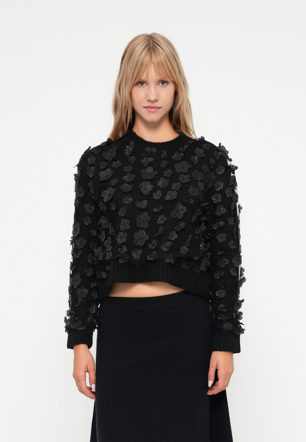 ONLY ONLHUA LIFE FLOWER DETAIL O NECK