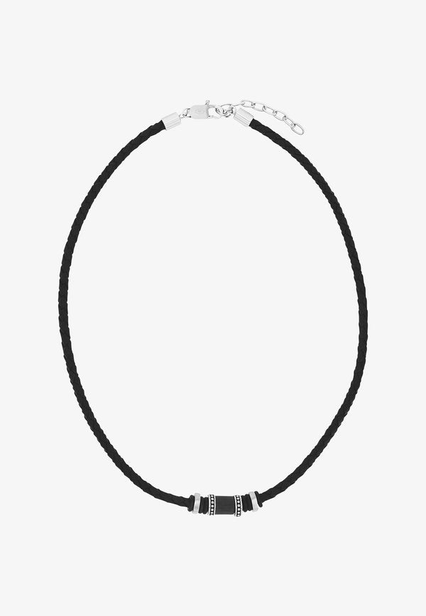 TOM TAILOR Necklace - silver-coloured black