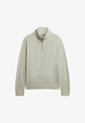 Superdry & Co SUPERDRY  ESSENTIAL HALF ZIP JUMPER.. - Sweatshirt - silver birch