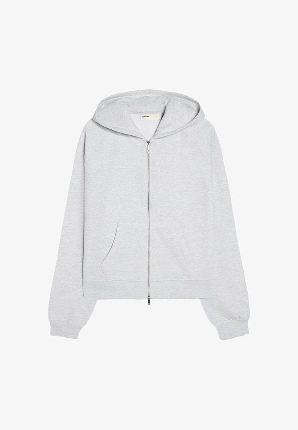 Bershka ZIP-UP PLUSH HOODED JACKET - Zip-up sweatshirt - dark grey