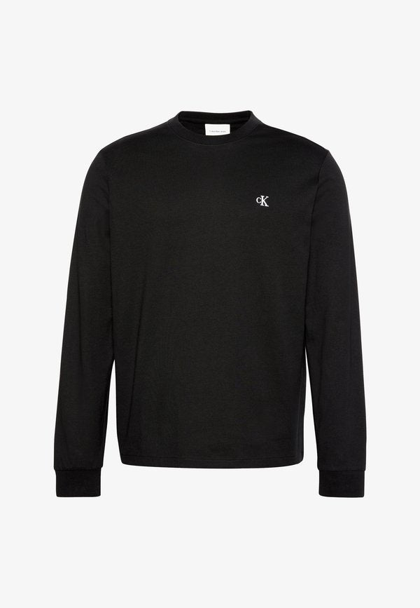 Calvin Klein Jeans LS EASY MONOGRAM TEE - Long sleeved top - black