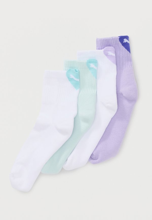 Puma HEART LOGO SHORT CREW 4 PACK  - Socks - white/light blue/lilac