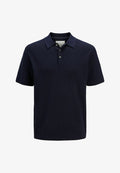 Jack & Jones JJCOOPER STRICK-POLOHEMD STRUKTUR NORMAL FIT - Polo shirt - Blue