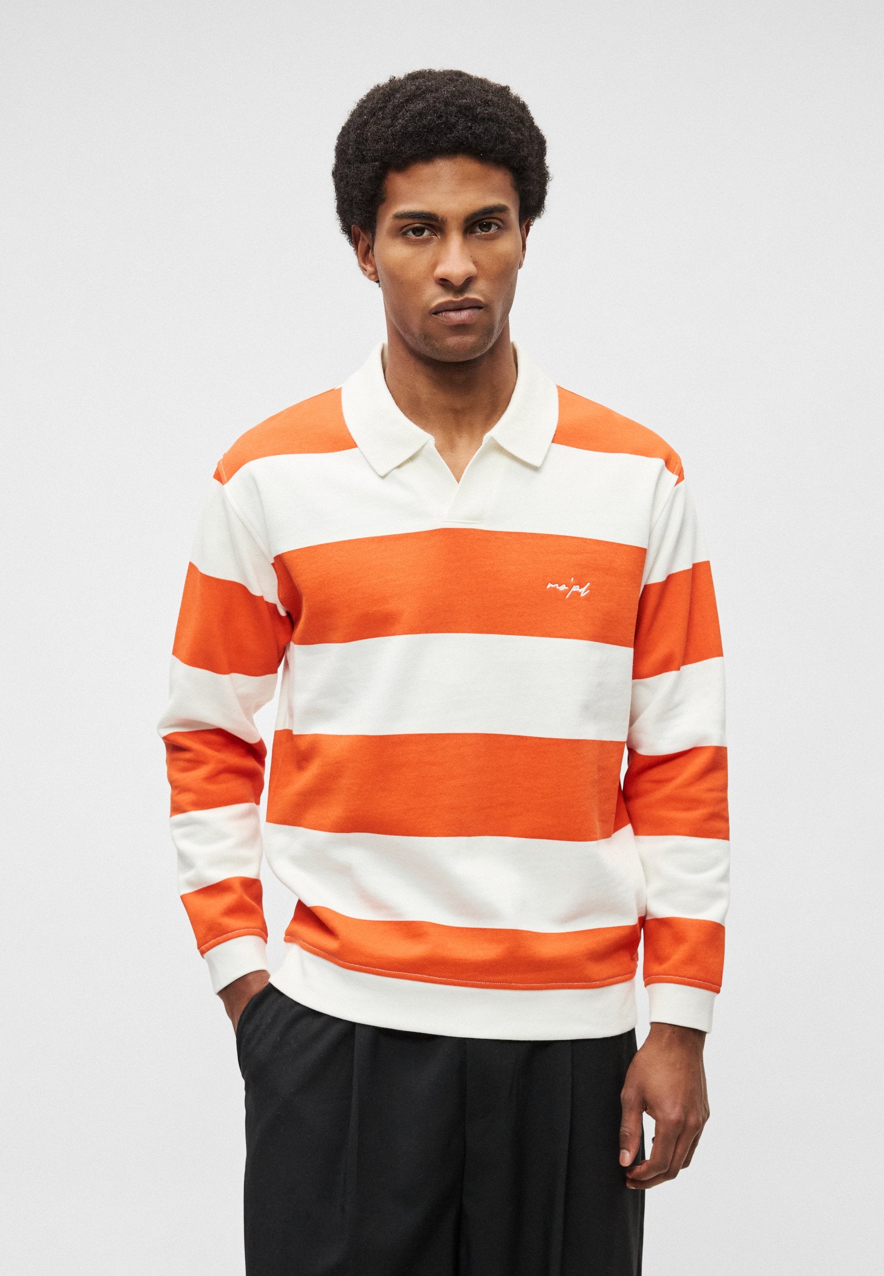 Marc O'Polo DENIM POLO BLOCK STRIPE RELAXED