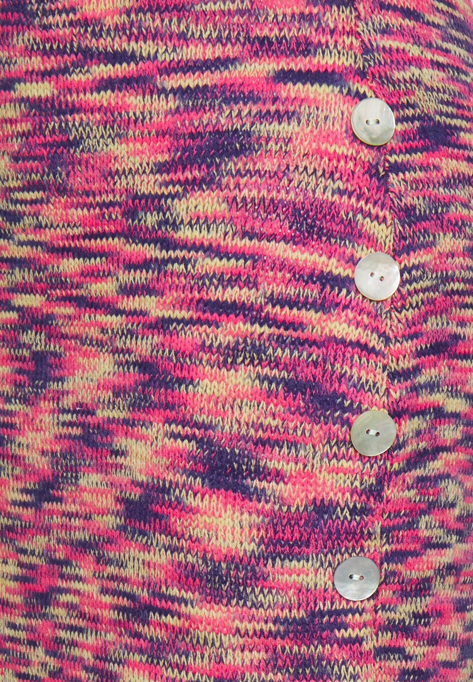 Vintage Supply SPACEDYE MIDI SKIRT WITH SIDE BUTTONDETAIL