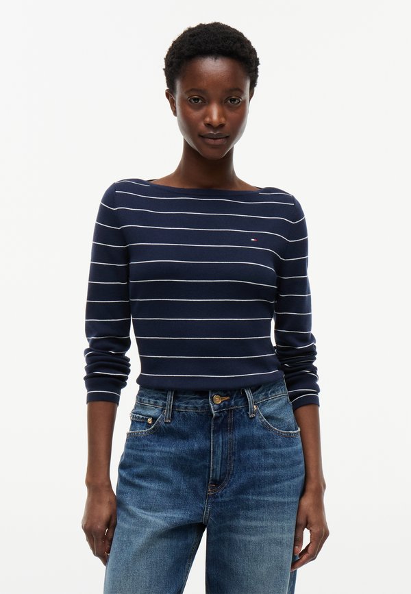 Tommy Hilfiger FULL NEEDLE BOAT - Jumper - dark night navy/ivory pet