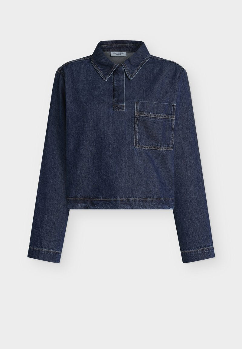DENIM BLOUSES LONGSLEEVE, HALF PLACKET Media 1