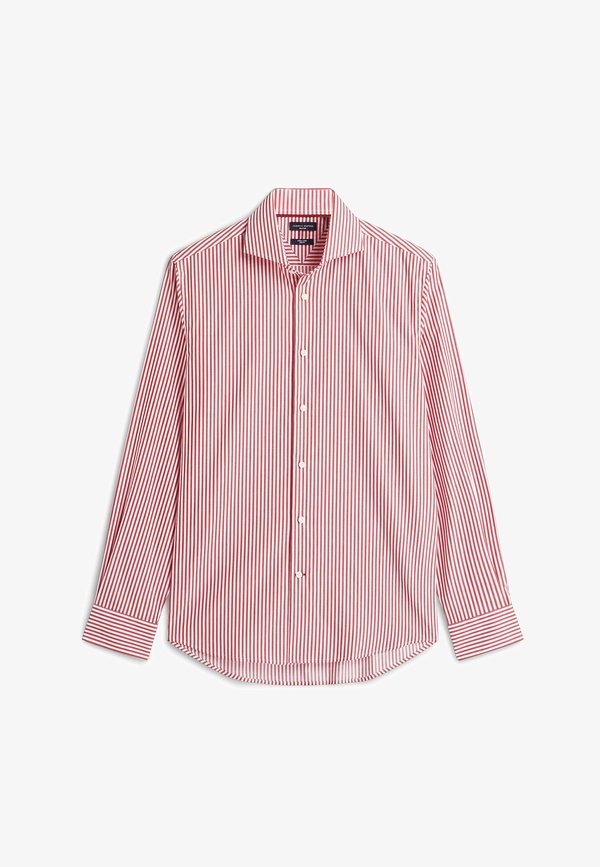 Tommy Hilfiger TOMMY HILFIGER NEW YORK LABEL SLIM FIT FLEX COLLAR SHIRT - Shirt - medium red white