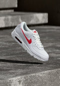 Nike Sportswear AIR MAX 90 - Trainers - white/university red