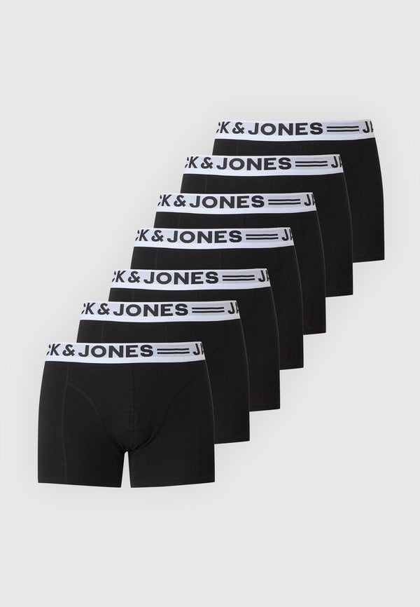 Jack & Jones JACSENSE 7 PACK - Trunks - black/white