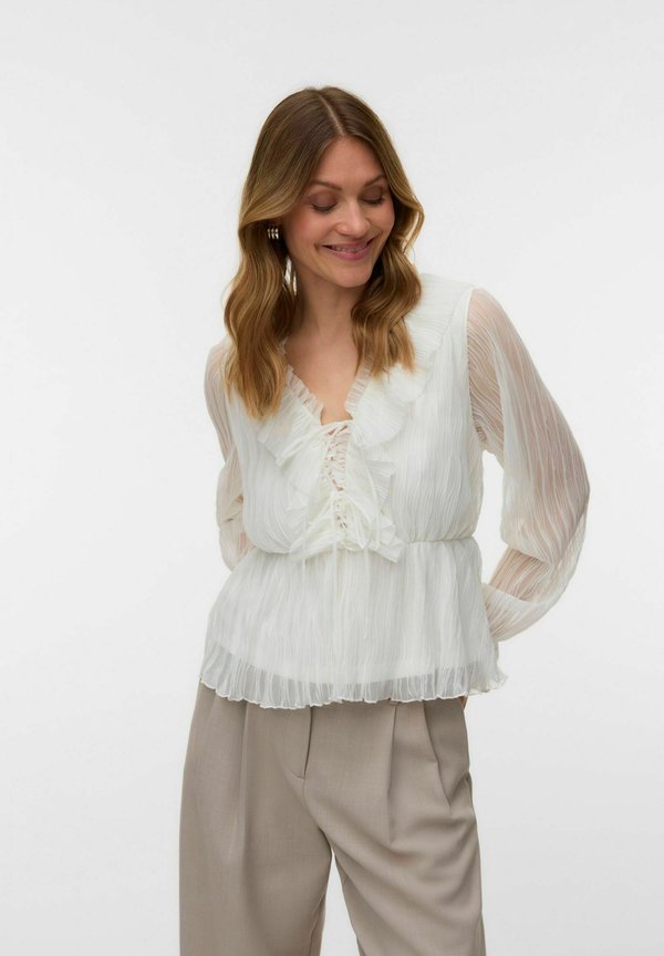 Vero Moda Plissé VMMARIA - Blouse - snow white
