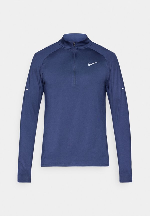 Nike Performance STRIDE MIDLAYER - Long sleeved top - midnight navy/reflective silver-coloured