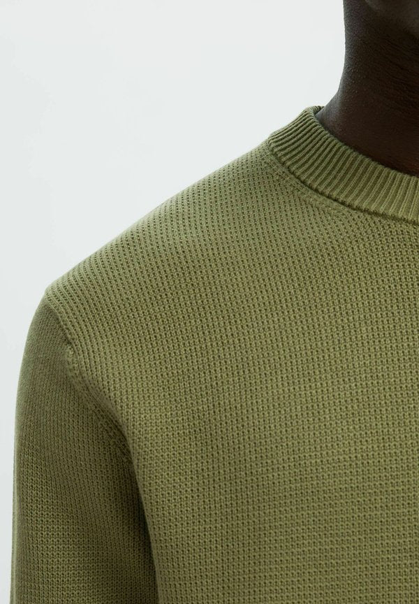 Selected SLHDANE LS KNIT STRUCTURE CREW NECK NOOS