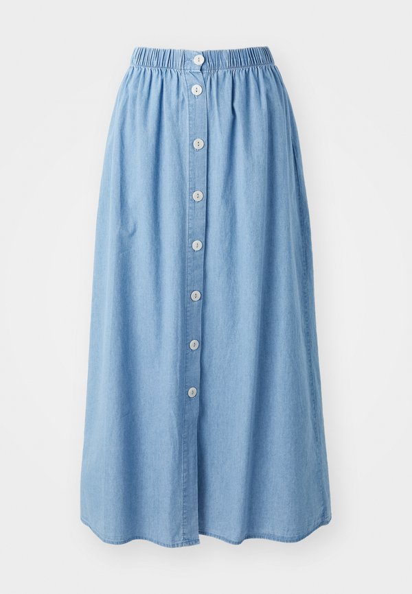 ONLY ONLNOVA Midi - A-line skirt - light blue denim