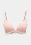 Tommy Hilfiger LACE TRIM PUSH-UP PLUNGE BRA - Push-up bra - foggy pink