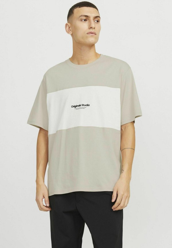 Jack & Jones Colour block - Print T-shirt - moonbeam