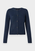 Vero Moda VMNOVAH O NECK BUTTON CARDI - Cardigan - navy blazer