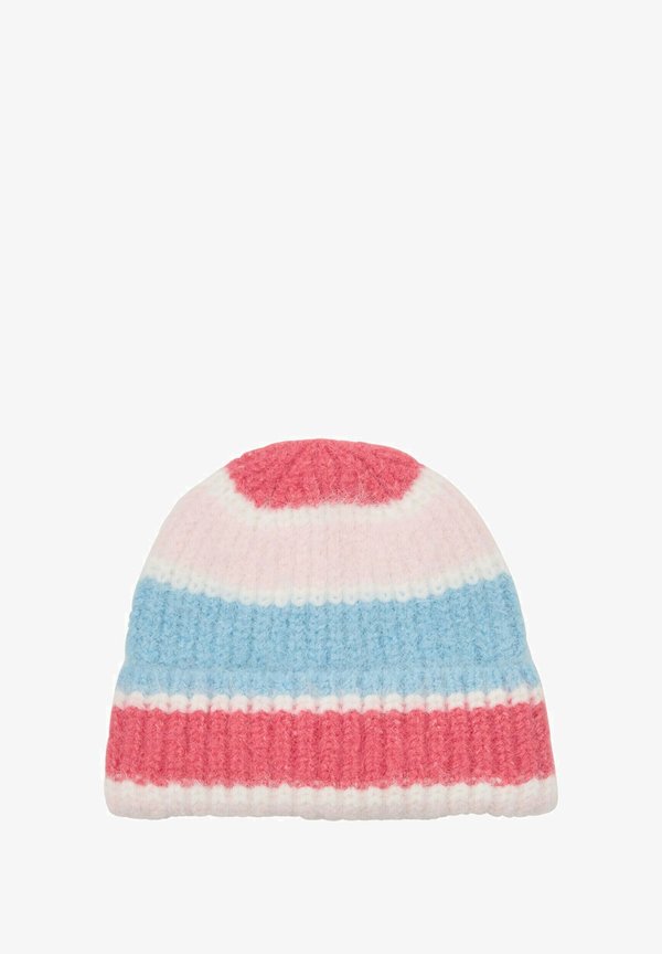 TOM TAILOR Beanie - pink blue knit stripe