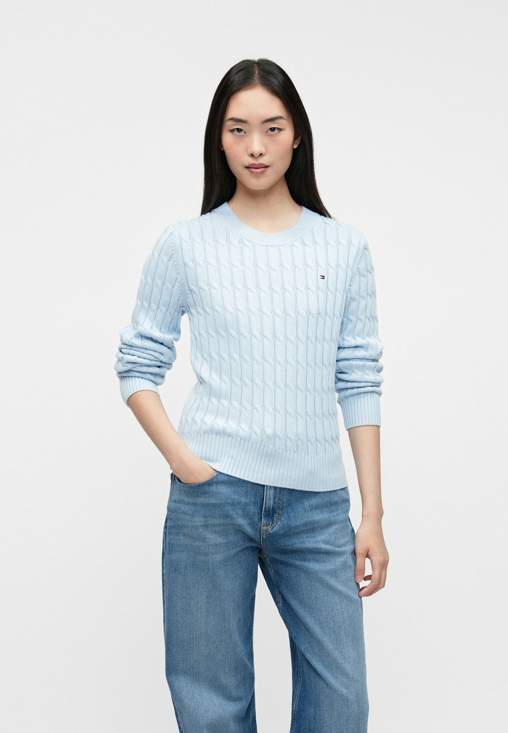 CABLE KNIT CREW NECK JUMPER Media 5