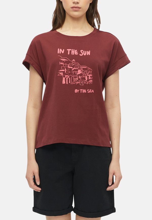 s.Oliver T-SHIRT - Print T-shirt - rot