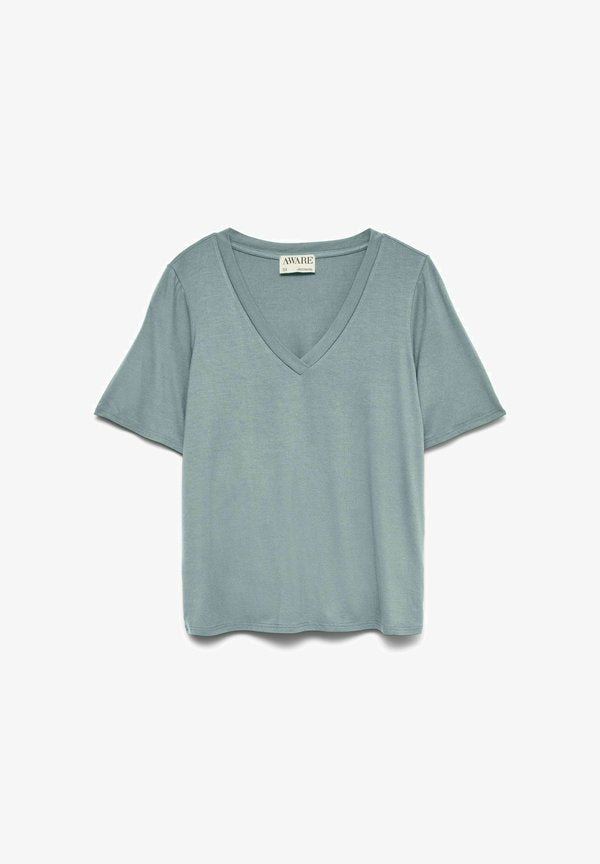 Vero Moda AWRITA - Basic T-shirt - gray mist