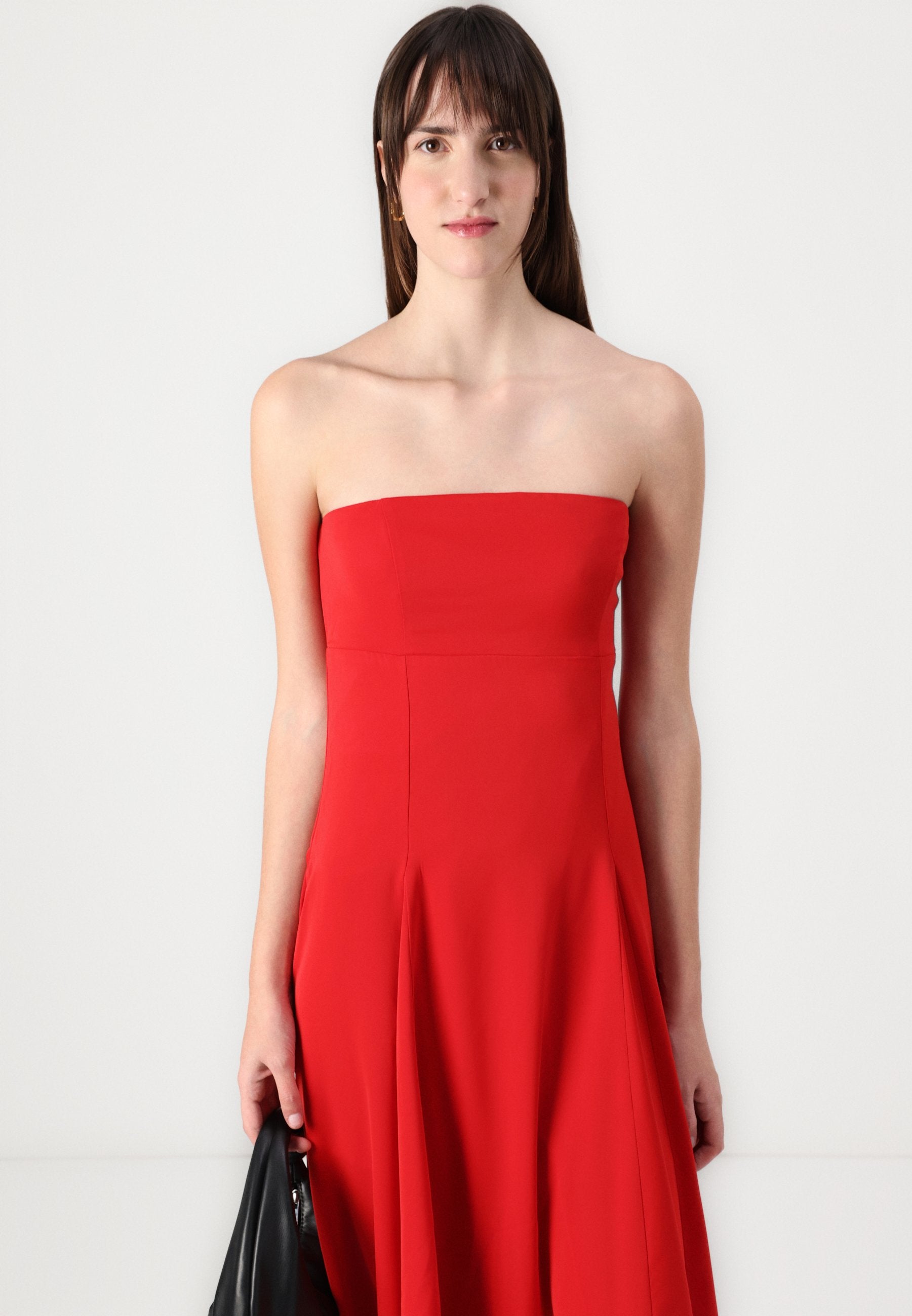 Abercrombie & Fitch Godet Clasp-Back Midi Dress