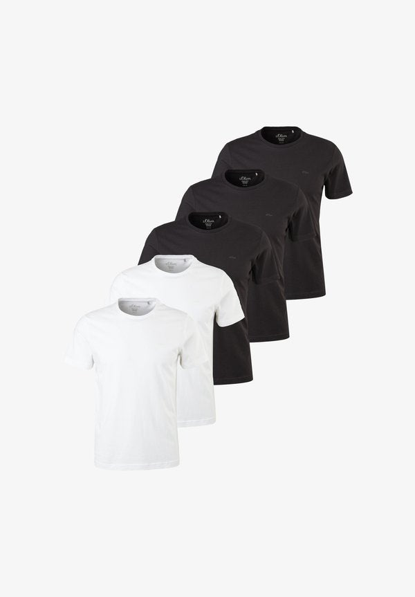 s.Oliver Basic T-shirt - weiß   schwarz