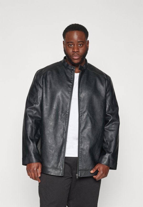 Jack & Jones Faux leather Plus Size Faux leather - Faux leather jacket - black