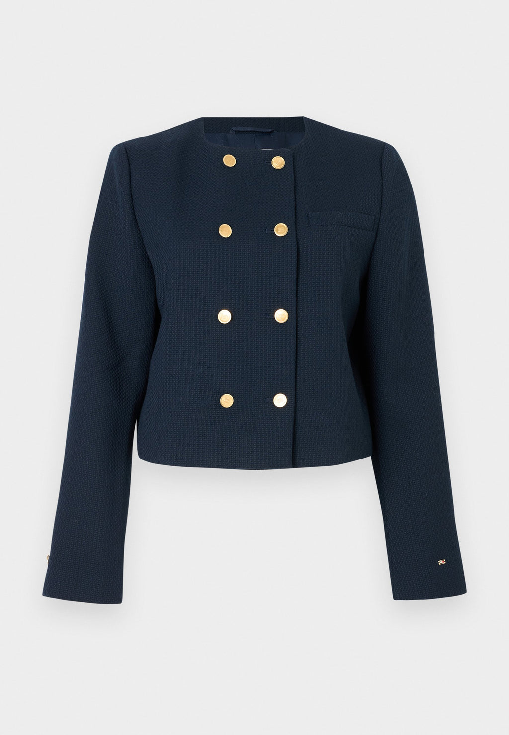 TEXTURED WOOL BLEND DOUBLE BREASTED JACKET Media 1