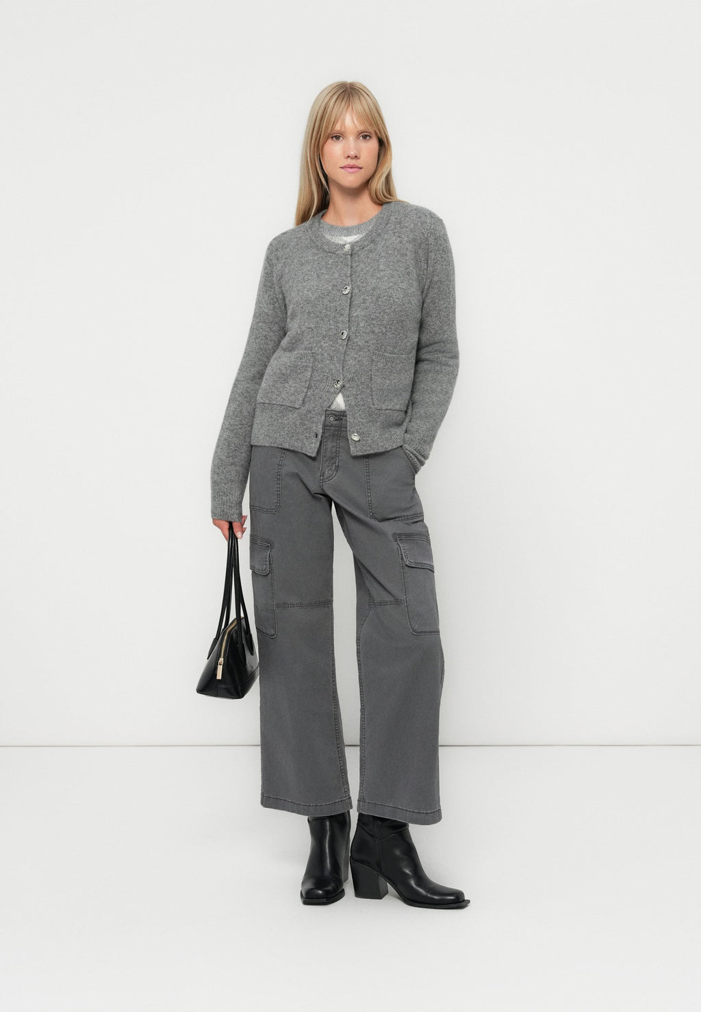 Vero Moda VMNOVI O NECK BUTTON CARDIGAN