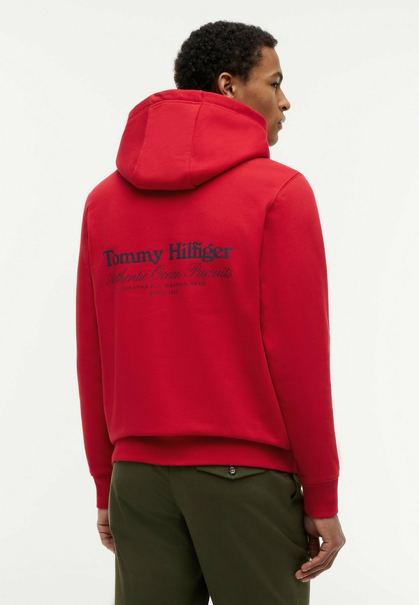 Tommy Hilfiger NAUTICAL BACK GRAPHIC HOODY - NAUTICAL HERITAGE - Hoodie - medium red