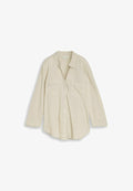 TOM TAILOR BLOUSE SHIRT - Button-down blouse - sand stone beige